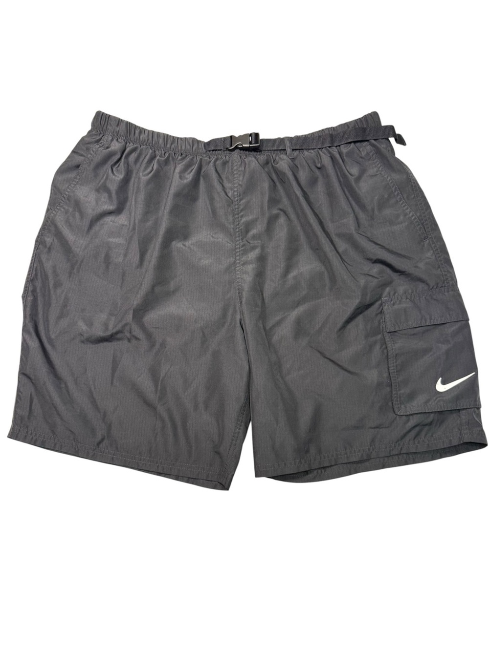 Nike Swim Belted Packable 9” Volley Cargo Swim Shorts Black XXL